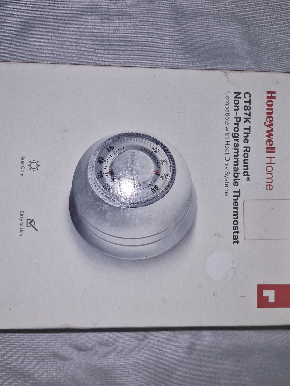 Honeywell White CT87K Round Non-Programmable Thermostat